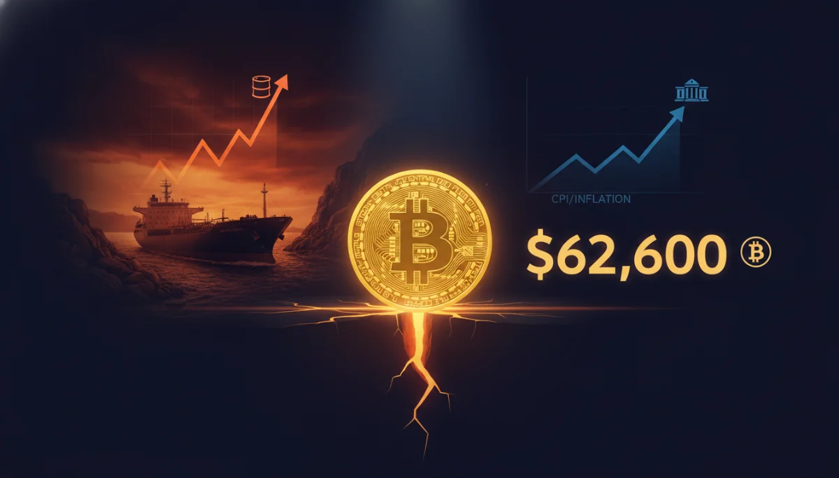 Bitcoin à 62 600 $ : pétrole, Iran et craintes de la Fed